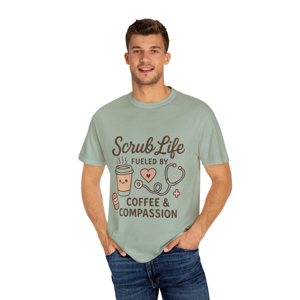Cute Scrub Life T-shirt, Perfect Gift for Nurses, Medical Staff, Healthcare Workers, Coffee Lovers, Fun Occupational Apparel