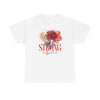 Strong Spirit Floral Tee, Motivational Graphic Tee, Unisex Cotton Shirt, Gift for Her, Inspirational Outfit, Self-Care Day Tee