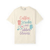 Coffee, Scrubs, and Rubber Gloves Unisex T-Shirt - Perfect Gift for Nurses, Healthcare Workers, Medical Professionals, Fun Medical Shirt,