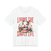 Living the Simple Life Mouse Tee, Cute Animal T-Shirt, Cozy Casual Wear, Garden Party Outfit, Gift for Nature Lovers, Spring Apparel