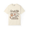 Cute Scrub Life T-shirt, Perfect Gift for Nurses, Medical Staff, Healthcare Workers, Coffee Lovers, Fun Occupational Apparel