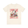 Living the Simple Life Mouse Tee, Cute Animal T-Shirt, Cozy Casual Wear, Garden Party Outfit, Gift for Nature Lovers, Spring Apparel