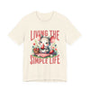 Living the Simple Life Mouse Tee, Cute Animal T-Shirt, Cozy Casual Wear, Garden Party Outfit, Gift for Nature Lovers, Spring Apparel
