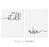 And Still I Rise Print Quote Motivational Wall Decor Bedroom Inspirational Wall Art Still I Rise Wall Art Above Bed Art Set of 2 UNFRAMED 11x14inch