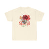 Strong Spirit Floral Tee, Motivational Graphic Tee, Unisex Cotton Shirt, Gift for Her, Inspirational Outfit, Self-Care Day Tee