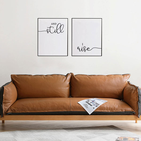 And Still I Rise Print Quote Motivational Wall Decor Bedroom Inspirational Wall Art Still I Rise Wall Art Above Bed Art Set of 2 UNFRAMED 11x14inch