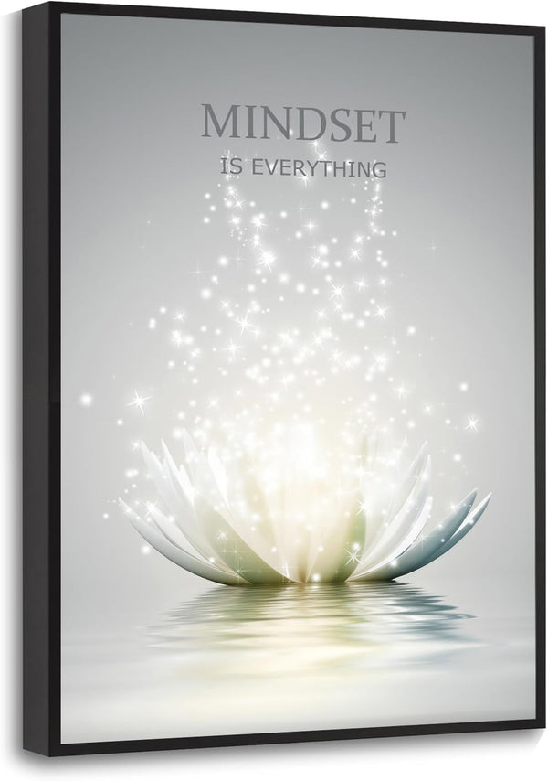 YTAPIFS Lotus Flower Wall Art Spiritual Meditation Poster Wall Decor Mindset Motivational Quotes Picture Modern Zen Prints Artwork for Office 12 x 16 in Unframe