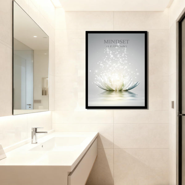 YTAPIFS Lotus Flower Wall Art Spiritual Meditation Poster Wall Decor Mindset Motivational Quotes Picture Modern Zen Prints Artwork for Office 12 x 16 in Unframe
