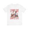 Living the Simple Life Mouse Tee, Cute Animal T-Shirt, Cozy Casual Wear, Garden Party Outfit, Gift for Nature Lovers, Spring Apparel