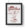 Whimsical Framed Art Print - "Free Your Mind", Home Decor, Motivational Wall Art, Gift for Creativity Lovers, Inspirational Decor