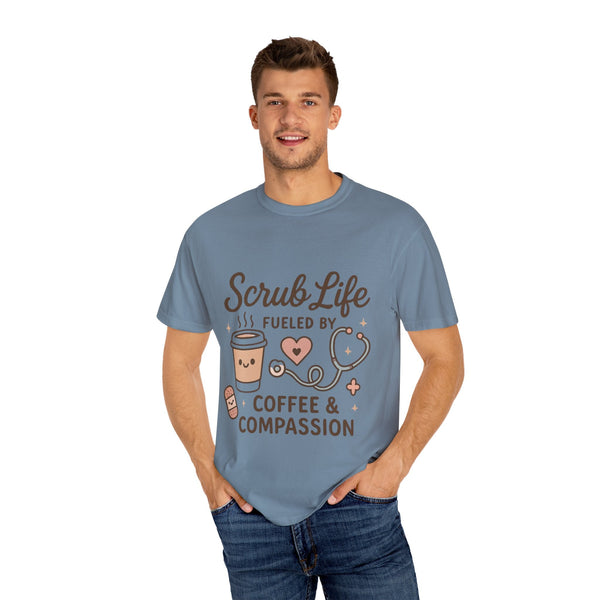 Cute Scrub Life T-shirt, Perfect Gift for Nurses, Medical Staff, Healthcare Workers, Coffee Lovers, Fun Occupational Apparel