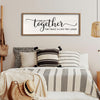 Surfapans And So Together They Built A Life They Loved Wall Decor 40”X15” Large Framed Farmhouse Wood Sign for Bedroom Above Bed Living Room Over Bed Wall Art Modern Hanging Decoration (Wood)