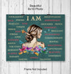 Positive Affirmations Boho-chic Wall Art & Decor - I Am Bohemian Motivational Wall Decor - Inspirational Quotes Sayings - Encouragement Gifts for Women - Encouraging Decoration - UNFRAMED Picture