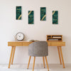 ONIZHITY 4 Pcs Green Gold Bathroom Decor Green Gold Wall Decor with Dreams Faith Love Believe Wooden Rustic Marble Style Versatile Bathroom Accessories for Bedroom Living Room(10X4)