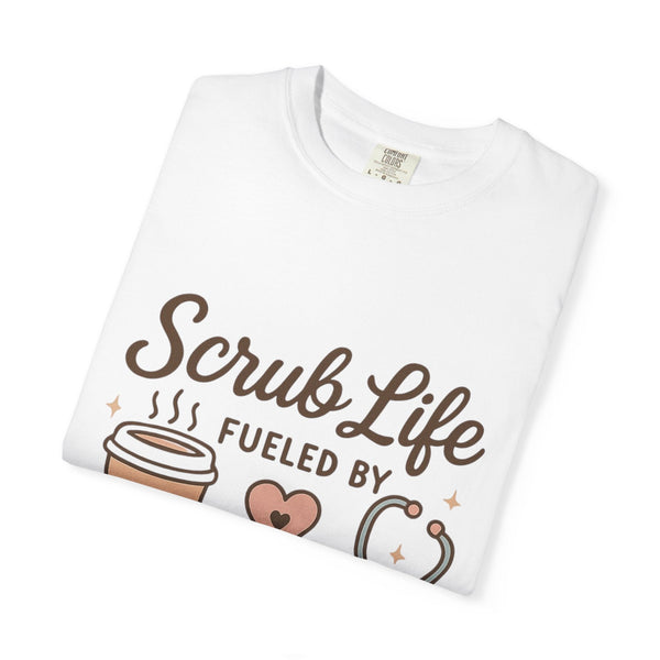 Cute Scrub Life T-shirt, Perfect Gift for Nurses, Medical Staff, Healthcare Workers, Coffee Lovers, Fun Occupational Apparel