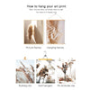 HoozGee Nature Wall Art Prints Set of 6 Canvas Art Wall Decor Botanical Print Pictures Reed Dried Flower Plant Poster Print Home Decorations for Living Room Wall Decor (8"x10" UNFRAMED)