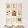 9pcs Christian Wall Art Bundle in Pink Bible Verse Paintings Pictures Wall decor Jesus Poster Printing Artworkfor Girls Room Christian Housewarming Gift Fashionable college style Home Decoration