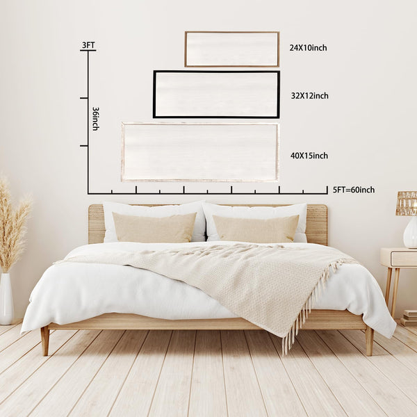 Surfapans And So Together They Built A Life They Loved Wall Decor 40”X15” Large Framed Farmhouse Wood Sign for Bedroom Above Bed Living Room Over Bed Wall Art Modern Hanging Decoration (Wood)