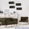 ONIZHITY 4 Pcs Black and Gold Bathroom Decor Black Gold Wall Decor Relax Soak Unwind Breathe Wooden Rustic Marble Style Bathroom Accessories for Bedroom Living Room Decor Kitchen(10X4)