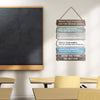 6 Pcs Inspirational Wall Art Decor for Office Watch Your Thoughts Wooden Hanging Motivational Wall Decor Rustic Positive Quotes Plaques for Classroom Home Bedroom Kitchen Living Room(Classic Style)