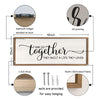 Surfapans And So Together They Built A Life They Loved Wall Decor 40”X15” Large Framed Farmhouse Wood Sign for Bedroom Above Bed Living Room Over Bed Wall Art Modern Hanging Decoration (Wood)
