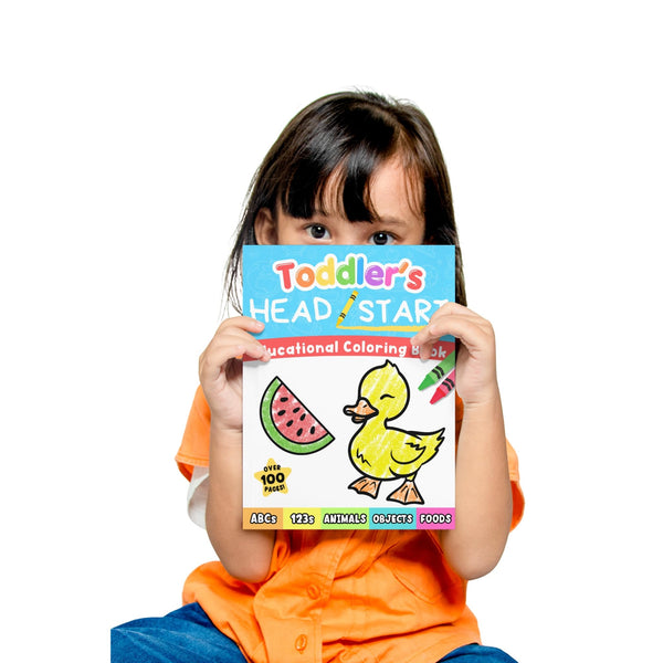 Toddler's Head Start Educational Coloring Book Ages 1-3: Over 100 Pages | Learn Colors, Words, ABCs, Numbers, Foods, Objects, Cute Animals