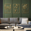 Glamativity 4 Pack Gold Wall Art Decor, Minimalist Single Line Real Metal Wall Art, Woman's Body Shape Abstract Wall Art (Gold Classic Style, 17 x 11.8'')