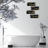 ONIZHITY 4 Pcs Black and Gold Bathroom Decor Black Gold Wall Decor Relax Soak Unwind Breathe Wooden Rustic Marble Style Bathroom Accessories for Bedroom Living Room Decor Kitchen(10X4)