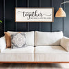 Surfapans And So Together They Built A Life They Loved Wall Decor 40”X15” Large Framed Farmhouse Wood Sign for Bedroom Above Bed Living Room Over Bed Wall Art Modern Hanging Decoration (Wood)