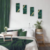 ONIZHITY 4 Pcs Green Gold Bathroom Decor Green Gold Wall Decor with Dreams Faith Love Believe Wooden Rustic Marble Style Versatile Bathroom Accessories for Bedroom Living Room(10X4)