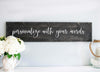 Custom Wood Sign, Personalized Words or Text Wooden Wall Decor, Rustic Farmhouse Home Decor, Personalized Sign Gift, Custom Quote Sign
