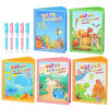 CMTOOP 5 Pack Reusable Water Coloring Book for Toddlers, Water Doodle Book Toys, Paint with Water Books,Mess-Free Coloring Book, Portable Educational Doodle Drawing Toy,Educational Learning Kits Gifts