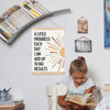 Positive Affirmations Inspirational Boho Sunshine Wall Art Decor,Inspirational Add Up to Big Results Office Motivational Wall Decor Posters for Classroom School Counselor Therapist Office,12x16 Inch