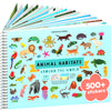Animals Habitat 500+ Kids Sticker Book by Cupkin Toddler Airplane Travel Activity Coloring and Sticker Book, Road Trip Essentials, 12 Coloring Pages + 12 Scenes for Ages 2–8 Years