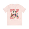 Living the Simple Life Mouse Tee, Cute Animal T-Shirt, Cozy Casual Wear, Garden Party Outfit, Gift for Nature Lovers, Spring Apparel