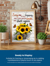 AMERICAN LUXURY GIFTS Every Day Is A New Beginning - Sunflower Motivational Wall Decor - Inspirational Quotes Art for Office Decor, Living Room, Bedroom - 11x14 Unframed Print