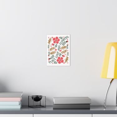 Peace Love and Flowers Art Print