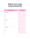 Recycled Content Planning Template