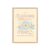 Wildflower Inspirational Wall Art, Digital download