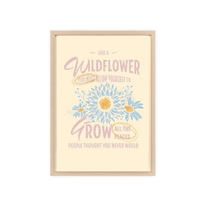 Wildflower Inspirational Wall Art, Digital download