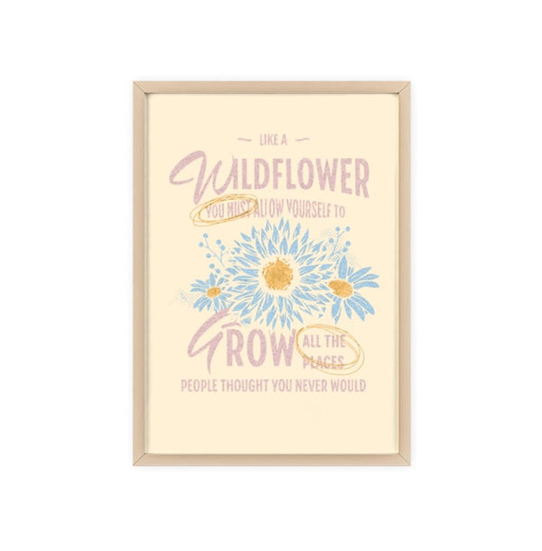 Wildflower Inspirational Wall Art, Digital download
